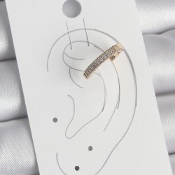 Pirinç Gold Renk Zirkon Taşlı Kadın Kıkırdak Küpe
