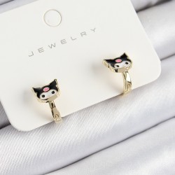 Pirinç Kuromi Model Gold Renk Çocuk Küpe