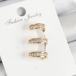 Pirinç Su Yolu Model Gold Renk Sağ Kıkırdak Küpe