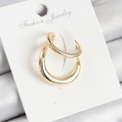 Pirinç Halka Model Gold Renk Sağ Kıkırdak Küpe