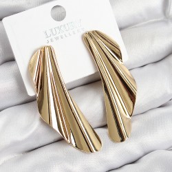 Pirinç Tül Model Gold Renk Kadın Küpe
