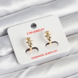 Pirinç Gold Renk Yıldız Kadın Küpe
