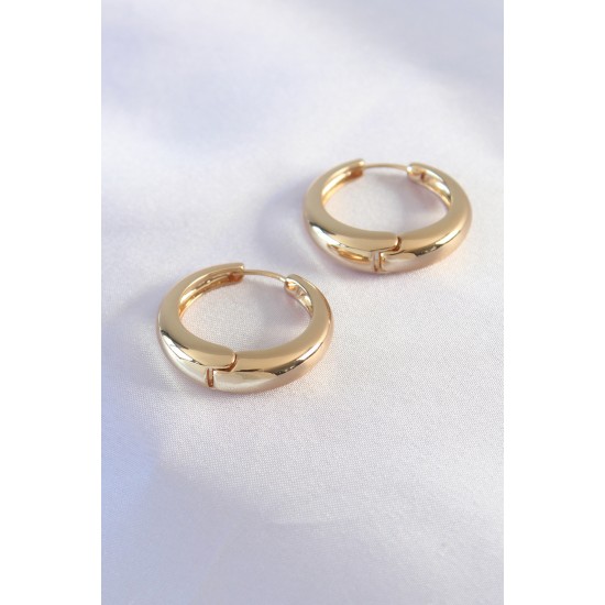 316L Çelik Gold Renk Kalın Vip Model Halka Küpe 316L Çelik Gold Renk Kalın Vip Model Halka Küpe