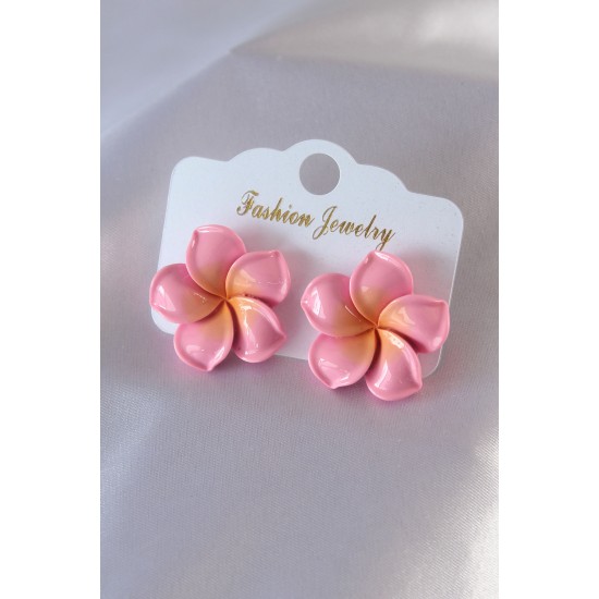 Pembe Renk Lotus Aloha Model Kadın Küpe Pembe Renk Lotus Aloha Model Kadın Küpe