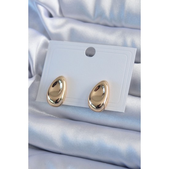 Gold Renk Damla Model Pirinç Kadın Küpe Gold Renk Damla Model Pirinç Kadın Küpe