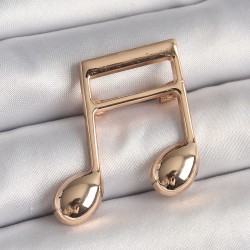 Pirinç Gold Renk Müzik Notası Model Kadın Broş