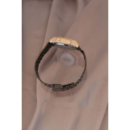 Dijital Retro Model Rose Kasa Siyah Renk Metal Kordonlu Saat Dijital Retro Model Rose Kasa Siyah Renk Metal Kordonlu Saat
