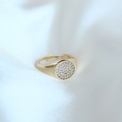 Ayarlamalı Oval Zirkon Taşlı Yüzük