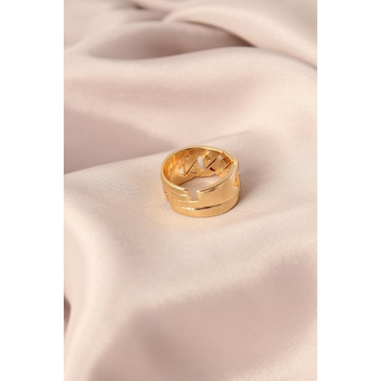 Gold Renk Metal Taşlı Model Ayarlanabilir Kadın Yüzük Gold Renk Metal Taşlı Model Ayarlanabilir Kadın Yüzük