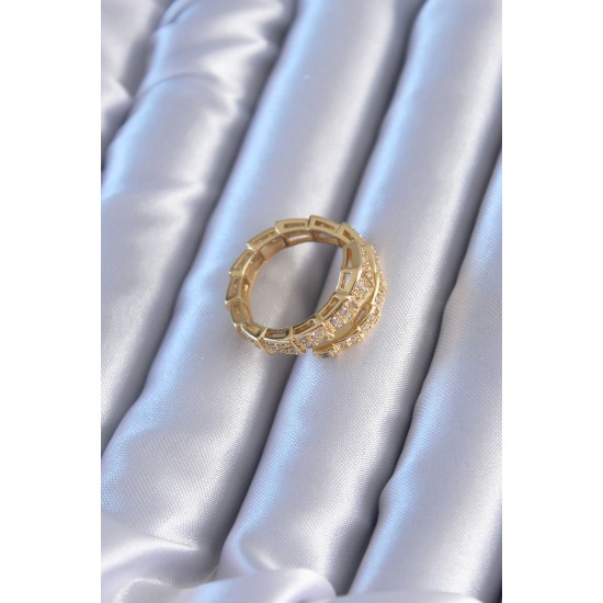 VIP Seri Gold Renk Yılan Model Kadın Yüzük VIP Seri Gold Renk Yılan Model Kadın Yüzük