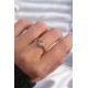 Pirinç Altın Renk Pembe Zirkon Taşlı Charm Model Ayarlanabilir Yüzük