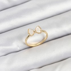 Pirinç Gold Renk Fiyonk Model Kadın Yüzük