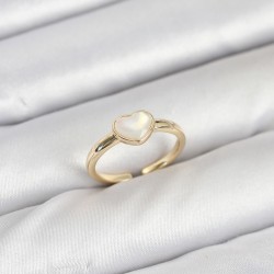 Pirinç Gold Renk Kalpli Kadın Yüzük