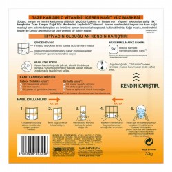 Garnier Taze Karişim Kağit Yüz Maskesi Vitamin C