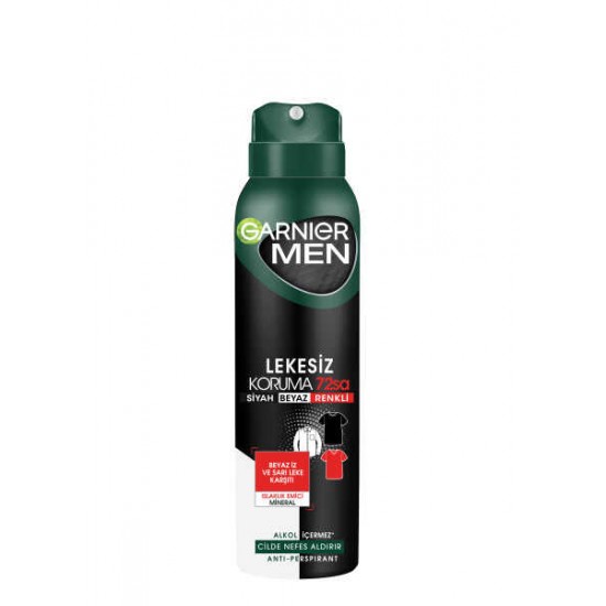 Garnier Men Lekesiz Koruma Spray Deodorant 72 Saat 150 ml Garnier Men Lekesiz Koruma Spray Deodorant 72 Saat 150 ml