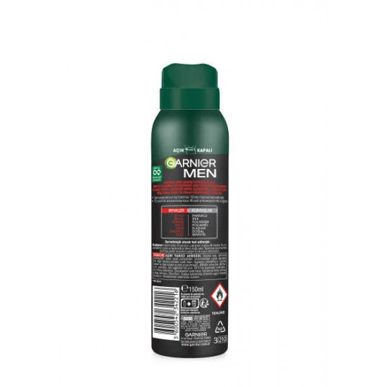 Garnier Men Lekesiz Koruma Spray Deodorant 72 Saat 150 ml Garnier Men Lekesiz Koruma Spray Deodorant 72 Saat 150 ml