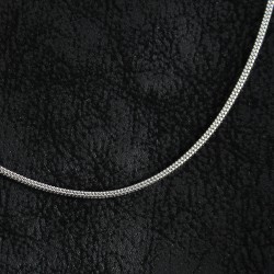 316L Çelik Örme Zincir Model Gümüş Renk Erkek Kolye