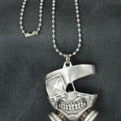 Maske Figürlü Metal Erkek Kolye