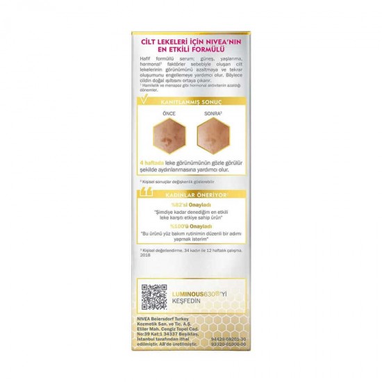 Nivea Luminous Leke Giderici Serum 30 ml Nivea Luminous Leke Giderici Serum 30 ml