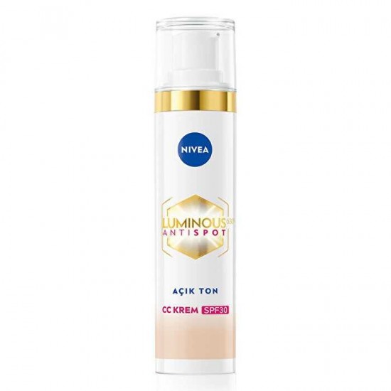 Nivea Luminous630 Koyu Leke Karşıtı CC Yüz Kremi SPF30 Açık Ton 01 Nivea Luminous630 Koyu Leke Karşıtı CC Yüz Kremi SPF30 Açık Ton 01