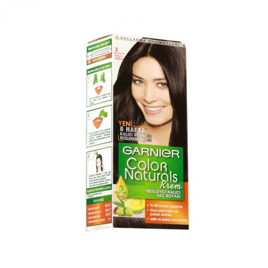 Garnier Color Naturals Koyu Kahve No:3 Saç Boyası Garnier Color Naturals Koyu Kahve No:3 Saç Boyası