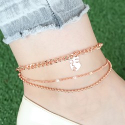 Rose Renk Zincirli Kadın Figürlü Hal