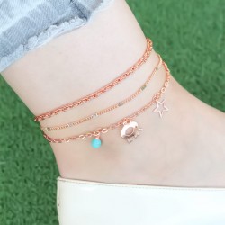 Rose Renk Zincirli Fil Figürlü Hal