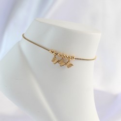316L Çelik Gold Renk Minimal Kelebek Tasarımlı Halhal