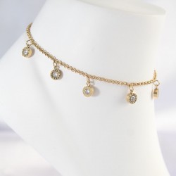 316L Çelik Gold Renk Minimal Cartier Model Halhal