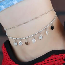 Zirkon Taşlı Silver Renk Kaplama Kalpli Hal