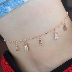 Zirkon Taşlı Rose Renk Ananaslı Hal