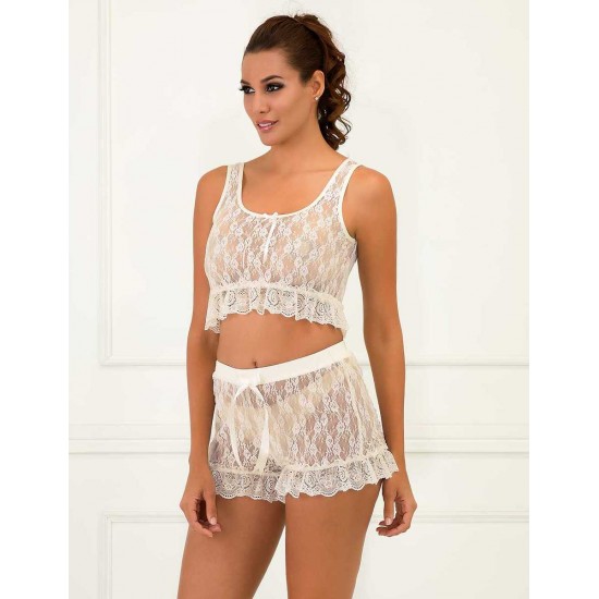 Mel Bee Fantezi Alt Üst Takım Koyu Ekru MB4023 Mel Bee Fantezi Alt Üst Takım Koyu Ekru MB4023