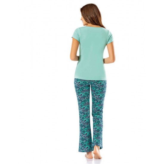 Şahinler Kadın Pijama Takımı MBP24809-2 Turkuaz
