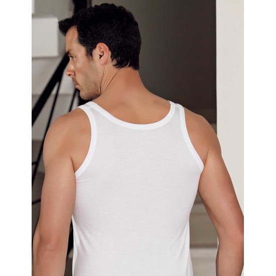 Şahinler Likralı Modal Atlet Beyaz ME115 Şahinler Likralı Modal Atlet Beyaz ME115