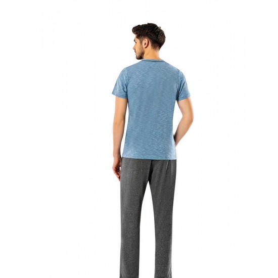 Şahinler Erkek Pijama Takımı MEP24914-1 Mavi Şahinler Erkek Pijama Takımı MEP24914-1 Mavi
