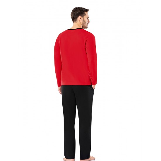 Şahinler Erkek Pijama Takımı MEP25056-2 KIRMIZI Şahinler Erkek Pijama Takımı MEP25056-2 KIRMIZI