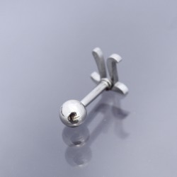 Gümüş Renk Pİ Sembol 316L Cerrahi Çelik Piercing