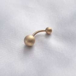 316L Cerrahi Çelik Gold Renk Simli Boncuk Göbek Piercing