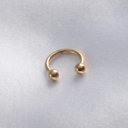 316L Cerrahi Çelik Gold Renk Minimal Toplu Göbek Piercing