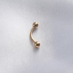 316L Cerrahi Çelik Gold Renk Minimal Toplu Banana Piercing