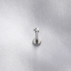 316L Cerrahi Çelik Gümüş Renk Yıldız Yan Dudak Piercing