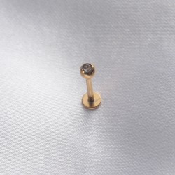 316L Cerrahi Çelik 8 mm Gold Renk Dudak Piercing