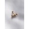 316L Cerrahi Çelik Gold Renk 3'lü Taş Tragus Piercing
