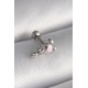 316L Çelik Gümüş Renk Zirkon Taş Detay Pembe Kalp İşleme Tragus Piercing 316L Çelik Gümüş Renk Zirkon Taş Detay Pembe Kalp İşleme Tragus Piercing