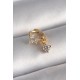 316L Çelik Gold Renk Zirkon Taşlı Kelebek Sallantı Detay Tragus Piercing