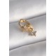 316L Çelik Gold Renk Zirkon Taşlı Çiçek Model Sallantı Detay Tragus Piercing