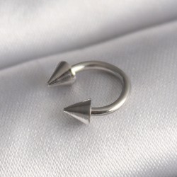 316L Çelik Gümüş Renk Halka Çivi Model Kadın Piercing