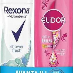 Rexona Shower Fresh Deodorant 150 ml +  Elidor Güçlü ve Parlak Şampuan 200 ml Set