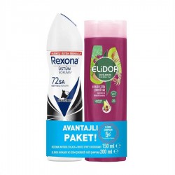 Rexona Invisible Black+White Deodorant 150 ml + Elidor Şampuan 200