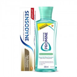 Sensodyne 75 ml Tam Koruma Beyazlatıcı Macun + 250 ml Sensodyne Ağız Bakım Suyu